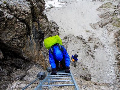 003-Im Klettersteig Sentiero Spellini